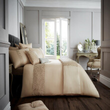 Polycotton Venice Duvet Cover With Pillowcases - Gold