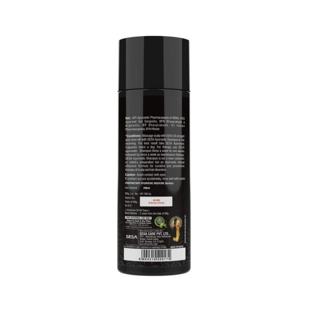 Шампунь против выпадения волос (200 мл), Ayurvedic Anti-hair Fall Shampoo,  Sesa