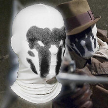 Inkblot Mask Color Change Watchmen Rorschach Walter Kovacs Cosplay White Halloween Costume Party Full Face Headwear