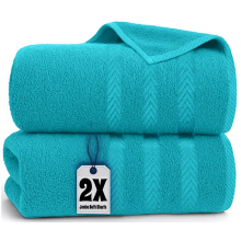 2X Large Jumbo Bath Sheet (90 x 150 cm) Egyptian Cotton XL Bath Towels 600GSM (Teal)
