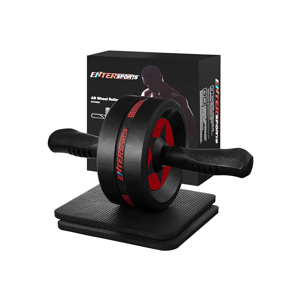 EnterSports Ab Rollers, Ab Trainer for Home with Two Knee Mats, Ab Wheel for Abdominal Muscle Training, Ab Exercise Wheels