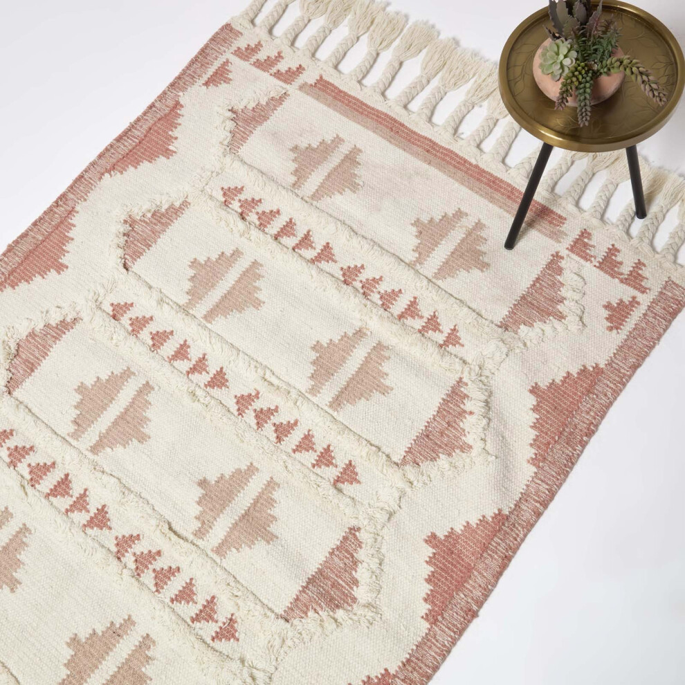 Satara Pink Kilim Wool Rug