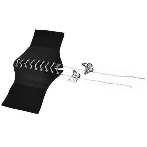 Black Corset Belt Unique Design Vintage Style PU 2