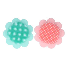 Spazzola per shampoo per bambini a girasole 10x10x5 cm, Verde e Rosa
