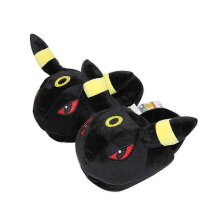 (Umbreon 17, 40-44 shoe size) Pokemon Cotton Slippers Snorlax Pikachu Psyduck Mudkip Charmander Eevee Glacia Umbreon Leafeon Plush Anime Plushie Shoes Gift