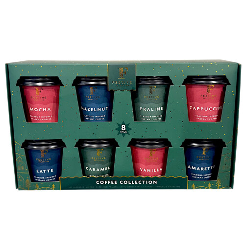 Mini Coffee Collection Takeout Cups Flavoured Instant Coffee Gift Set ...