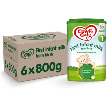 Cow & Gate 1 First Infant Baby Milk Powder Formula 800g Pack of 6