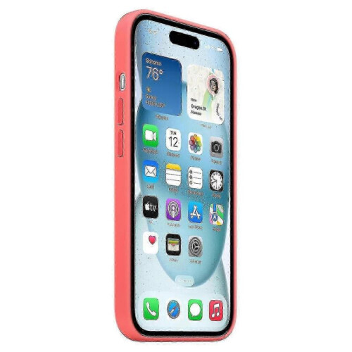 (Red) For Iphone 15 Case Compatible With Magsafe Anti-scratch Silicone Phone Cover-pink 2