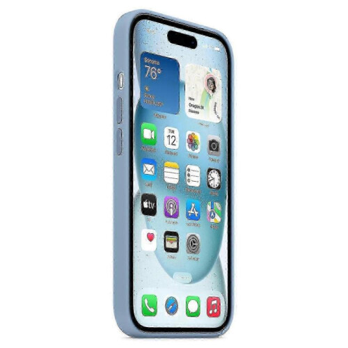 (Light blue) For Iphone 15 Case Compatible With Magsafe Anti-scratch Silicone Phone Cover-pink 2