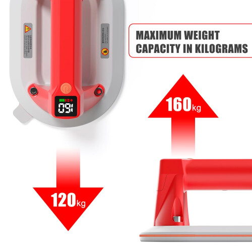Electric Vacuum Suction Cup with LCD, Type-C Charging, 160KG Load 2