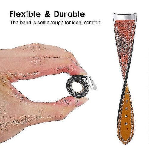(Orange,Fitbit Charge 6)Premium Genuine Leather Adjustable Strap Watch Band For Fitbit Charge 6/5 1