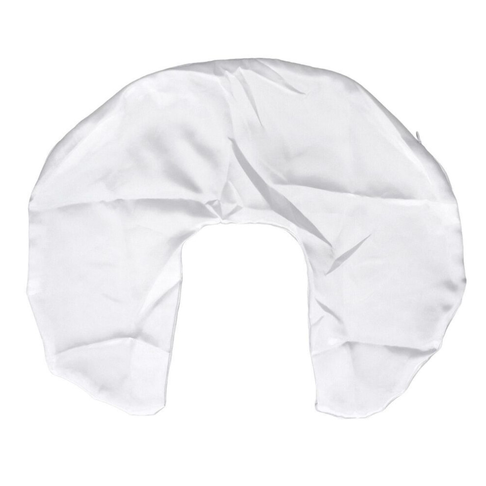 (white) Satin Nursing Pillow Cover Soft Washable Breathable Compatible Skin Friendly Breastfeeding Pillow