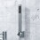 NES Home Winstead Round Exposed Multi Function Shower Set - Riser Rail Kit & Bath Shower Mixer Tap 3