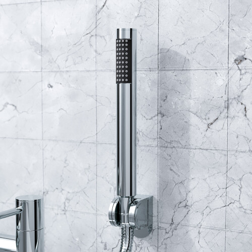 NES Home Winstead Round Exposed Multi Function Shower Set - Riser Rail Kit & Bath Shower Mixer Tap 2
