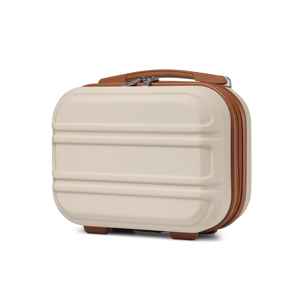 (12Inch) 20/24/28Inch Abs Hard Suitcase Set With Travel Bag Luggage Case Brown