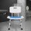 Bathroom Bath Chair Shower Stool Cushion Paste Anti-slip Warm Eva Blue 3
