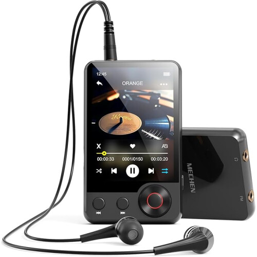 128GB MP3 Player with Bluetooth - MECHEN D53 Portable MP3 Touch Screen Music Player with HiFi Speaker, 2.4