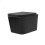 NES Home Nes Home Wall Hung Square Rimless Black Toilet, Cistern Frame Square Button 4
