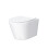 NES Home Nes Home Wall Hung Rimless Toilet White, Cistern Frame Matte Chrome Button 3