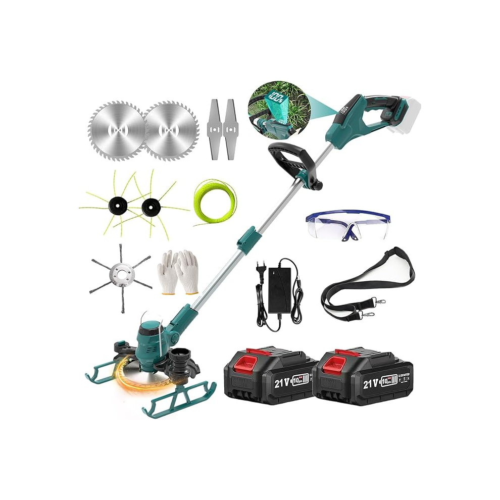 Matic Network Cordless Grass Strimmer, Edger With2 X 4.0Ah Battery
