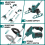 Cordless Grass Strimmer, Edger with2 x 4.0Ah Battery 4