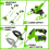Cordless Grass Strimmer, Edger with2 x 4.0Ah Battery 6