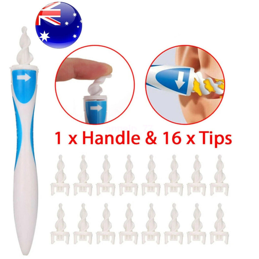 Stock Ear Wax Cleaner Soft Removal earwax Remover Multi Spiral Safe Tip Tool New