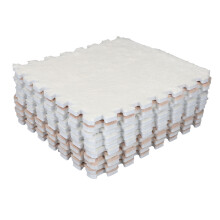 10pcs Plüsch Foam Bodenmatte Washable Interlocking Teppichfliesen Cuttable Soft Puzzle Area Teppiche für Wohnzimmer Schlafzimmer Camel 5Pcs