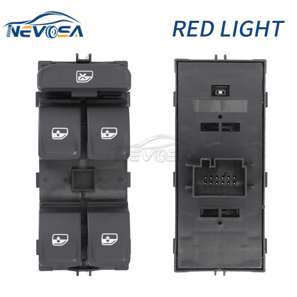 (Red Light) NEVOSA 6V1959857 For Skoda Fabia Rapid 2013 2015 Driver Power Window Regulator Control Switch 12 Pins 5JA959855 6V1959857A-image-OPC-PJ9H65J-NEW