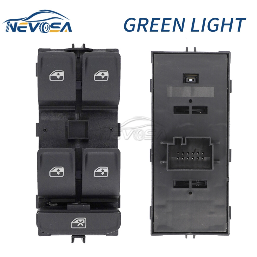 ( Light) Nevosa 6V1959857 For Skoda Fabia Rapid 2013 2015 Driver Power Window Regulator Control Switch 12 Pins 5Ja959855 6V1959857a Green/Light 6935158948987