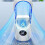 Air Cooler with LED Display, 6 Speeds, Humidifier, Timer, Silent Fan, Blue 2
