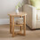 2 Tier Wooden Table Oak Round 50Cm 1