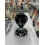 Venetian Mirrored Romany Table Black 34x63Cm 1