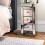 Mirrored Nightstand Silver Table 30x60Cm 1