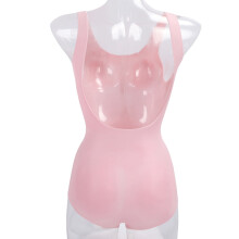 Damen Silikon One Piece Swimsuits Stretchy Butt Lifting Backless V Neck Soft Bathing Suit Swimwear S