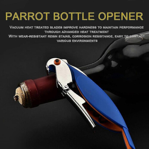 (C D) Stainless Steel Parrot Wine Opener Creative Wine Bottle Opener 2