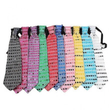 10pcs Led Necktie Glow Necktie Light up Neck Tie Flashing Tie Pre-tied Neckties