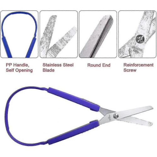 Pack Of 3 Loop Scissors Self-opening Afety Scissors for Children And Adults 2