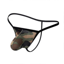 (M) Sexy G-strings Men Camo Bulge Pouch Thongs Underwear T-back Briefs