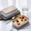 (White) Bento Bento Box Snack Bento Box Bundle Divider Japanese Style Bento Box With Spoon And Fork 4