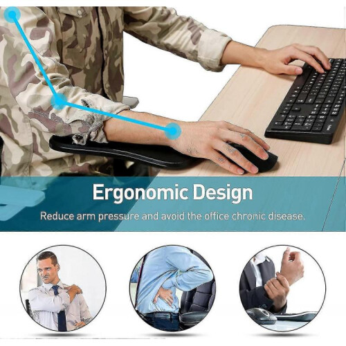 Computer Arm Rest Compatible with Desk, Adjustable Armrest Wrist Support Rotating, 1 Pcs 1
