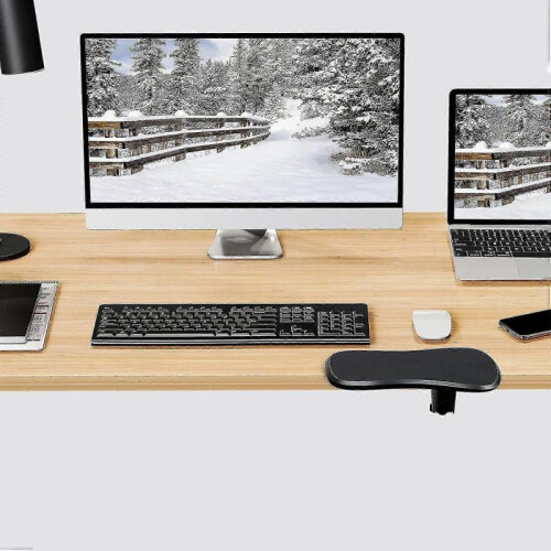 Computer Arm Rest Compatible with Desk, Adjustable Armrest Wrist Support Rotating, 1 Pcs 2