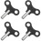 Wind Up Clock Key. Mechanical Clock Key Universal Clock Key Winding Tool (black) (4pcs) 1