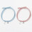 (C blue blue) 2pieces/set Magnet Rope Chain Forever Matching Couple Relationship Bracelet 3