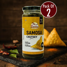 Saras Samosa Chutney 250g (Pack of 2) | Sweet & Spicy Tamarind Chutney for Samosas, Pakoras, Chaat & Indian Snacks