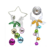 (five colors) 2pcs Christmas Jingle Bell And Bow Door Hanger Wall Hanger Ornaments For Christmas Holiday Wreath