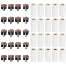 20sets Billiard Cue Tips with Pool Cue Stick Ferrules 12mm Billiard Screw-on Tips Replacement for N
