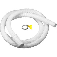 Universal Air Conditioner Drain Hose 16mm Id 4.9ft with Clamp for Ac Units Washing Machine, White