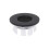 (Black) Bathroom Basin Sink Overflow Cover Six-foot Round Insert Chrome Ring Hole Cap 1