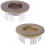 (Brown) Bathroom Basin Sink Overflow Cover Six-foot Round Insert Chrome Ring Hole Cap 2